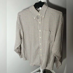 Vtg rugged point authentic men’s plaid button down‎ shirt